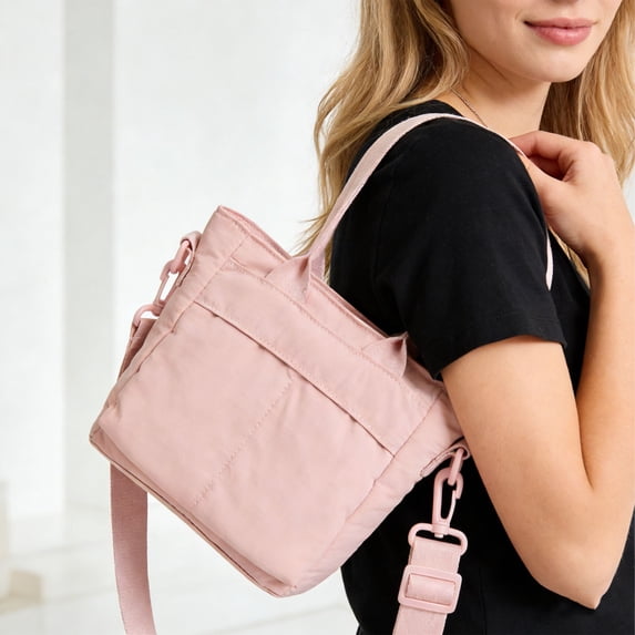 Women's Canvas Crossbody Bag Mini Shoulder Handbag with Adjustable Strap for Daily Use, Lightweight Purse for Shopping, Commuting, Versatile Casual Style, Durable and Breathable Fabric, Fits Phone