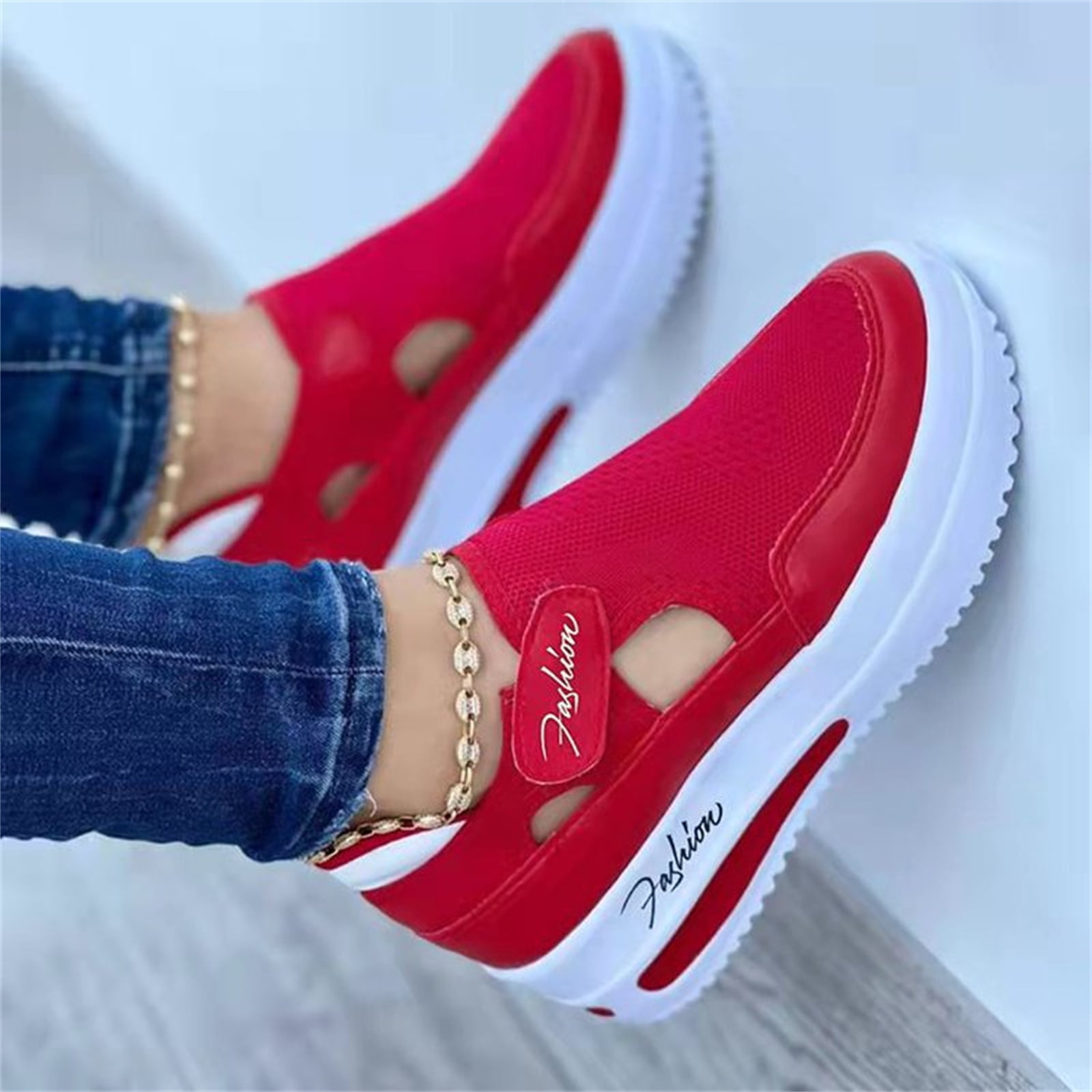 Women's Canvas Shoes Low Cut Sneaker Casual Walking Shoes Classic Fall Fashion Lightweight Soft Comfortable Breathable Slip On Flat Loafers Clearance Sale
