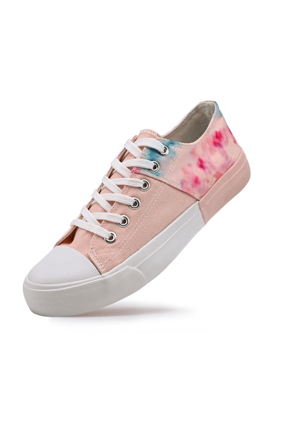 Women’s Canvas Shoes Low Top Fashion Sneakers Adults Breathable Casual Sneakers Non-Slip Outdoor Walking Shoes for Spring Summer