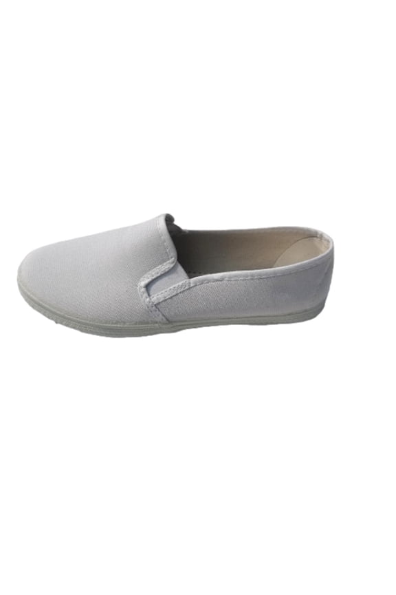 Women's Canvas Slip On Shoes Comfortable Breathable Lightweight Sneakers Low Top Flat Walking Shoes White 40
