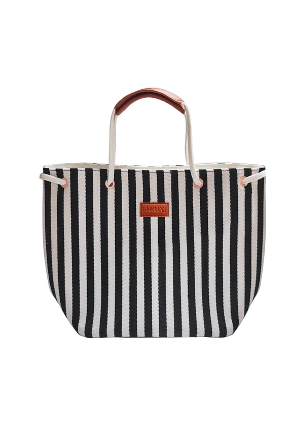 Women's Canvas Tote Bags, Medium Striped Beach Tote Bag for Holiday Travel Shopping Beach Gym Daily work