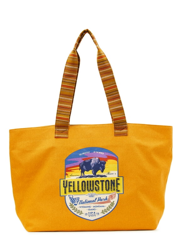 Women's Canvas Yellowstone Tote Bag, Ochre Harvest