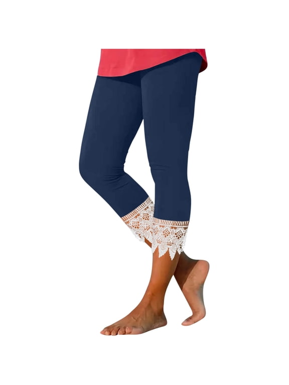 Women's Capri Leggings Summer Comfy Skinny Leggings High Waisted Lounge Pants Cut Out Workout Tights Compression Capris