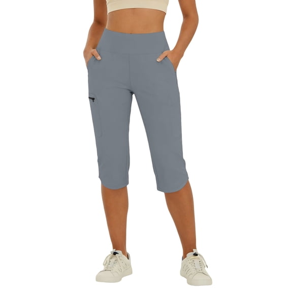 Women's Capri Pants Lighweight Cargo Capris Quick Dry Zipper Pockets Hiking Biking Casual Outdoor