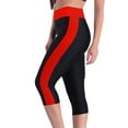 thumbnail image 1 of Women's Capri Yoga Pants with Pockets Essential High Waisted Legging for Workout Red M, 1 of 3