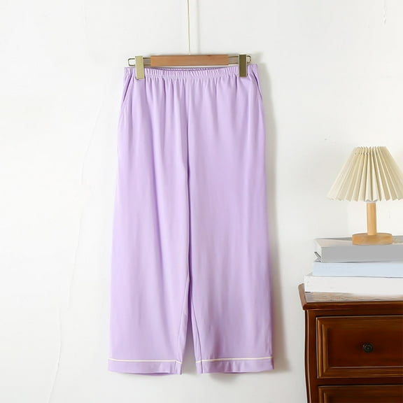 Women's Capris Plus Size Wide Leg Under $10 Sports Casual Hip Elasticity Pocket Home Pants