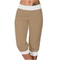 thumbnail image 1 of Women's Capris Sweatpants Loose Elastic Waisted Tapered Pants with Pockets Summer Casual Comfy Pants, 1 of 6