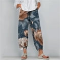 thumbnail image 1 of Women's Capris with Pockets Plus Size Under $10 Breathable Summer Loose Comfort Fit Printed Capris Pants, 1 of 5