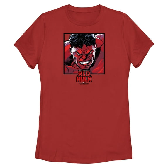 Women's Captain America: Brave New World Red Hulk Portrait Graphic T-Shirt