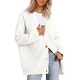 thumbnail image 1 of Women's Cardigan 2023 Open Front Oversized Button Lightweight Sweaters V Neck Loose Cardigans Knit Outwear, 1 of 14