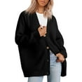 thumbnail image 1 of Women's Cardigan 2023 Open Front Oversized Button Lightweight Sweaters V Neck Loose Cardigans Knit Outwear, 1 of 8