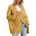 thumbnail image 1 of Women's Cardigan 2023 Open Front Oversized Button Lightweight Sweaters V Neck Loose Cardigans Knit Outwear, 1 of 14