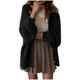 thumbnail image 1 of Women's Cardigan Balloon Sleeve Jacket Spring Autumn Thin Sweater Loose Lazy Style Casual Comfortable Lightweight Soft Knit, 1 of 2