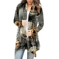 thumbnail image 1 of Women's Cardigan Fall Fashion Lightweight Open Front Printed Sweater Thin Coat Jacket Stylish Outerwear Comfortable Casual Wear, 1 of 4