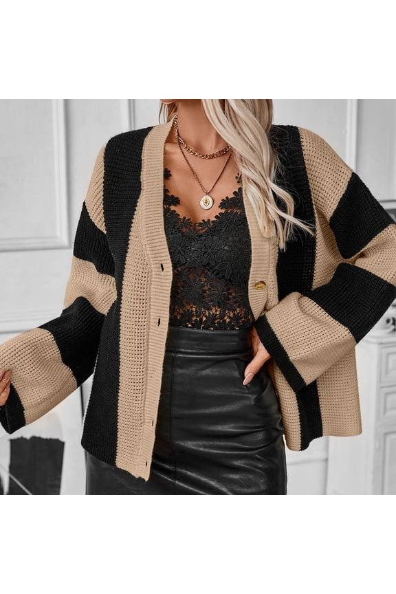 Women's Cardigan Fall Winter New Loose Fit Casual Knitted Sweater Jacket Long Sleeve Open Front Coat Cute Long Sweaters for Women Sweater Duster 3x Sweaters for Women Tan Sweater Women Cardigan Thin