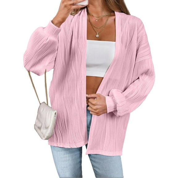 Women's Cardigan Lightweight Open Front Cardigan Long Sleeve Loose Knited Cardigan