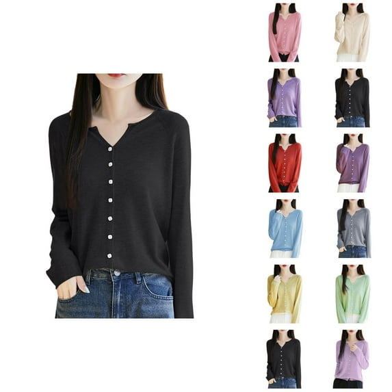 Women's Cardigan Lightweight Seamless Knit Open Front Jacket With Rolled Edges For Comfortable Layering And Stylish Finish Cardigan Sweaters for Women