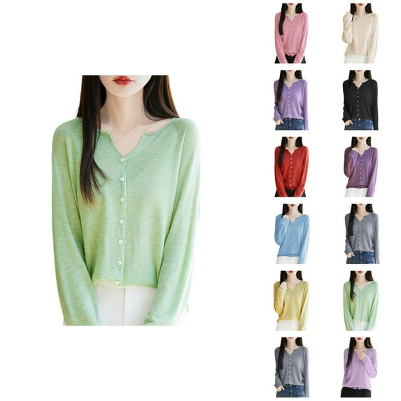 Women's Cardigan Lightweight Seamless Knit Open Front Jacket With Rolled Edges For Comfortable Layering And Stylish Finish Cardigan Sweaters for Women