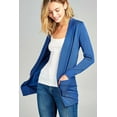 thumbnail image 1 of Women's Cardigan Long Sleeve Open Front Draped Sweater Rib Banded w/ Pockets in Several Colors, 1 of 2