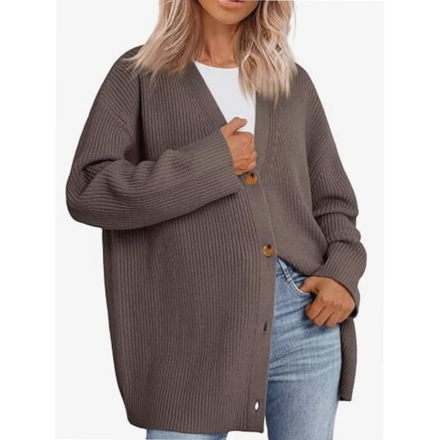 Women's Cardigan, New Cardigan Large Button Fashion Top