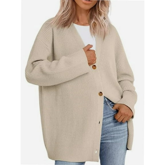 Women's Cardigan, New Cardigan Large Button Fashion Top