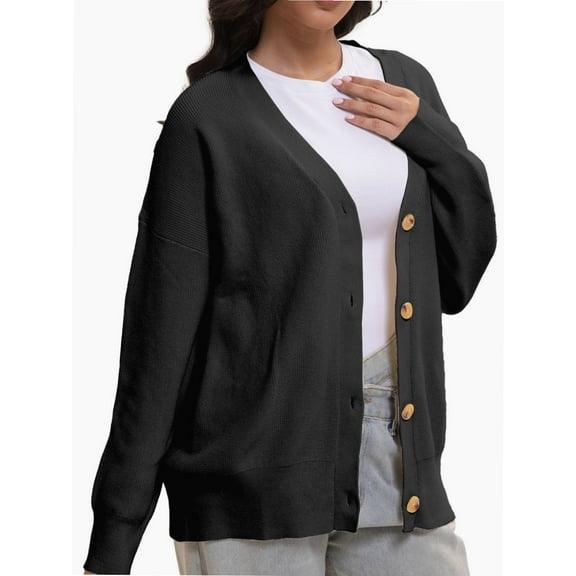 Women's Cardigan, New Cardigan Large Button Fashion Top