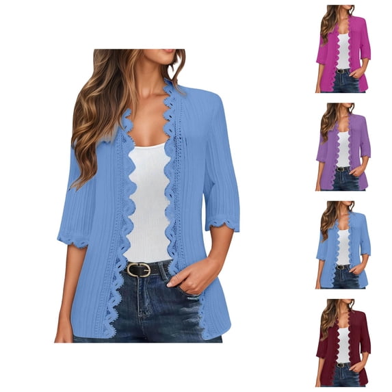 Women's Cardigan Open Front Lightweight Loose Fit Summer Outerwear Casual Wear With Hollow Design For Daily Use Cardigan Sweaters for Women