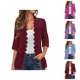 thumbnail image 1 of Women's Cardigan Open Front Lightweight Loose Fit Summer Outerwear Casual Wear With Hollow Design For Daily Use Cardigan Sweaters for Women, 1 of 2