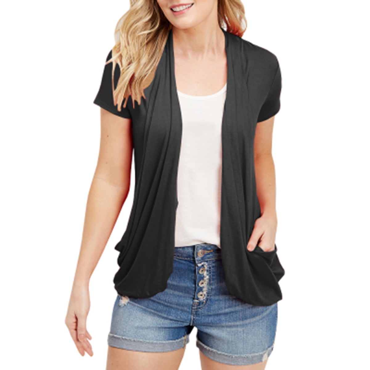 Short sleeve light cardigan cheap