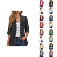 thumbnail image 1 of Women's Cardigan Summer Fashion Style Lace Short Sleeve Open Front Kimono For Women Cardigan Sweaters for Women, 1 of 2