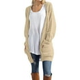 thumbnail image 1 of Women's Cardigan Sweater Clearance Loose Long Sleeve Open Front Knit Coat with Pockets, 1 of 8