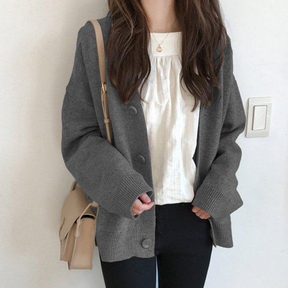 Women's Cardigan Sweaters 2023 Fall Oversized Open Front Button V Neck Lightweight Cardigans Knit Outerwear Crotchet Cardigans for Women Clothes Leopard for Women Oversized Cardigans for Women Womens