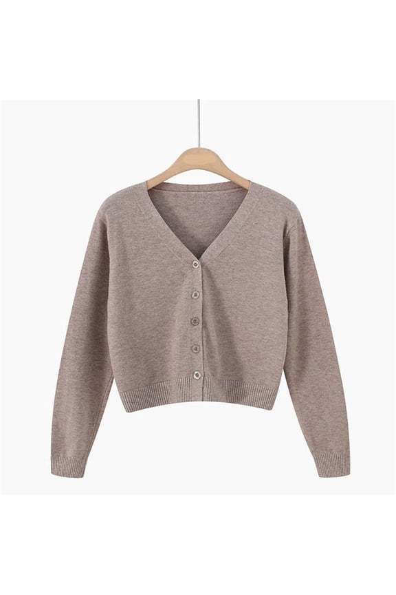 Women's Cardigan V Neck Cardigan Sweater Plus Jacket Solid Color Knitted Sweater,Yellow Women's Cardigan L