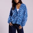 thumbnail image 1 of Women's Cardigan with Pockets Solid Color Loose Fit Long Sleeve Sweater Jacket, 1 of 7