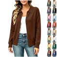 thumbnail image 1 of Women’s Cardigans Lightweight Sweaters with Long Sleeve, Womens Button Down Knit Cardigan Front Sweaters, Women's Brown,Size S-2XL, 1 of 7