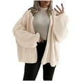 thumbnail image 1 of Women's Cardigans Long Sleeve Chunky Knit Solid Color Loose Coats Casual Open Front Casual Lantern Sweaters (Beige S), 1 of 6