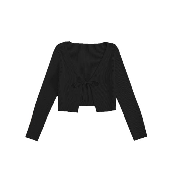 Women's Cardigans Open Front Long Sleeve Lace up Lightweight Cardigan Sweaters for Women