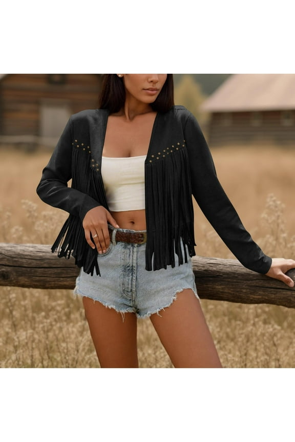 Women's Cardigans Women's Solid Color Long Sleeves Deer Velvet Tassel Jacket Tops Womens Cardigan Sweaters Cardigans for Women Lightweight Cardigans for Women