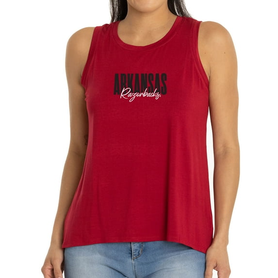 Women's Cardinal Arkansas Razorbacks A-Line Hannah High Neck Tank Top