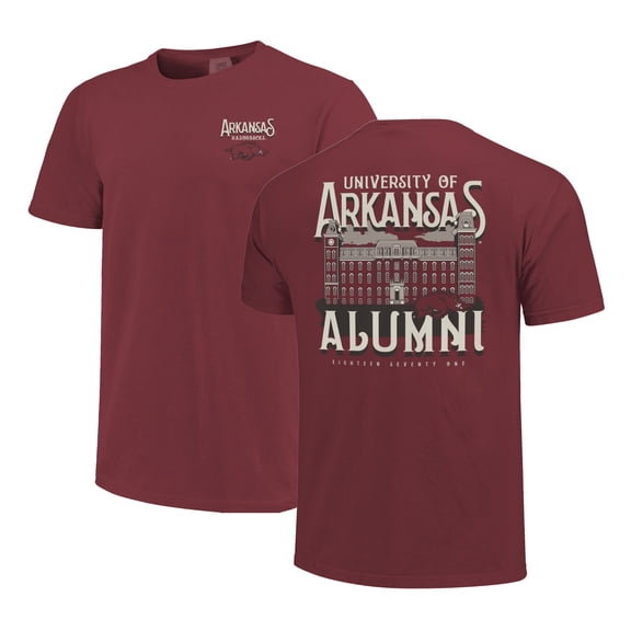 Women's Cardinal Arkansas Razorbacks Comfort Colors Campus Alumni T-Shirt