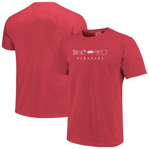 Women's Cardinal Arkansas Razorbacks Comfort Colors T-Shirt