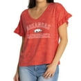 thumbnail image 1 of Women's Cardinal Arkansas Razorbacks Daisy Tri-Blend V-Neck T-Shirt, 1 of 2