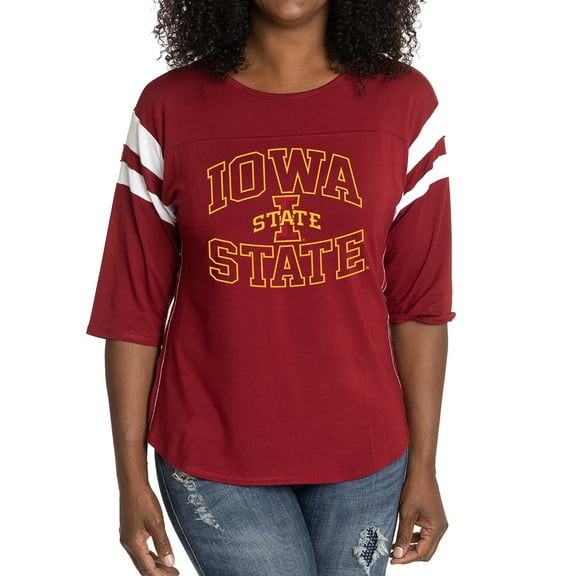 Women's Cardinal Iowa State Cyclones Abigail Jersey T-Shirt