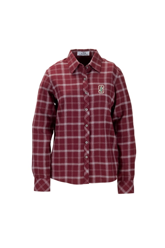 Women's Cardinal Stanford Cardinal Brewer Flannel Button-Down Long Sleeve Shirt