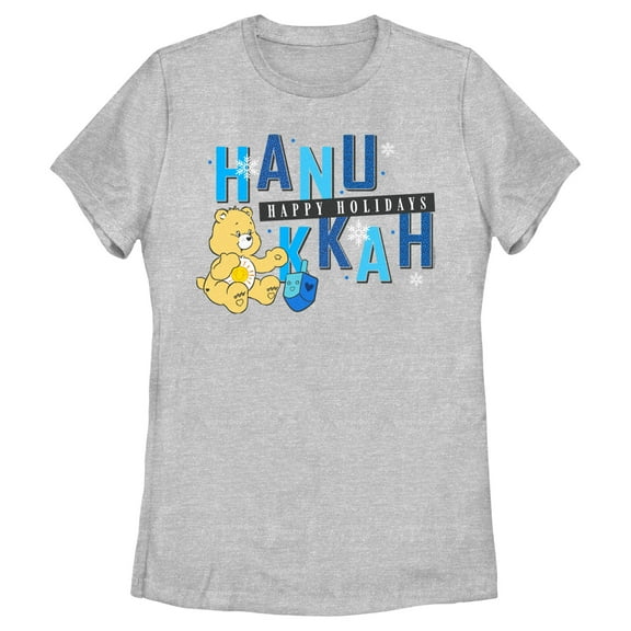 Women's Care Bears Funshine Bear Happy Hanukkah  Graphic T-Shirt