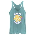 thumbnail image 1 of Women's Care Bears Hoppy Easter Funshine  Racerback Tank Top Tahiti Blue X Small, 1 of 4