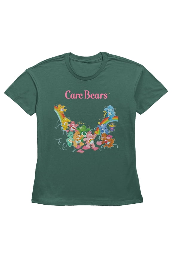 Women's Care Bears Playing Bears Graphic Tee Pine Large