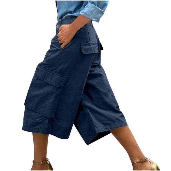 Women's Cargo Capris Hiking Pants Lightweight Quick Dry Outdoor Athletic Travel Capris Casual Summer Cropped