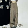 thumbnail image 1 of Women's Cargo Jeans Y2K Clothes Casual Wide Leg High Waisted Denim Pants for Women Straight Leg Trousers Hiking Pants Workout Jeans, 1 of 5