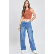 Women's Cargo Jeans with Bungee Hem